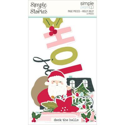 Simple Stories Simple Pages Pieces Die Cuts - Holly Jolly